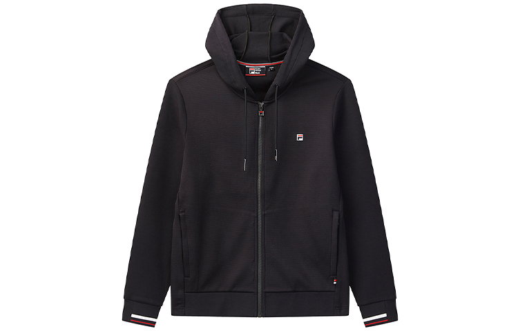 FILA Embroidered Logo Knit Hoodie Jacket - Legendary Blue F11M031503FNV