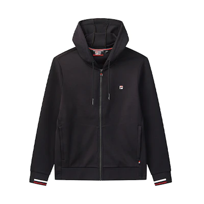 FILA Embroidered Logo Knit Hoodie Jacket - Legendary Blue F11M031503FNV