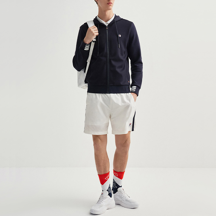 FILA Embroidered Logo Knit Hoodie Jacket - Legendary Blue F11M031503FNV 圖 4