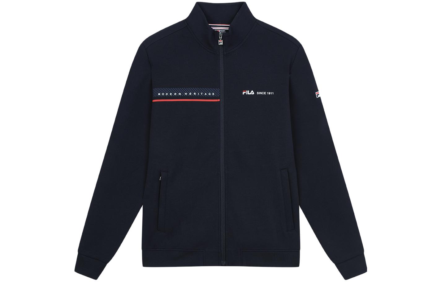 FILA Embroidered Logo Knit Jacket - Legendary Blue F11M331502A-NV