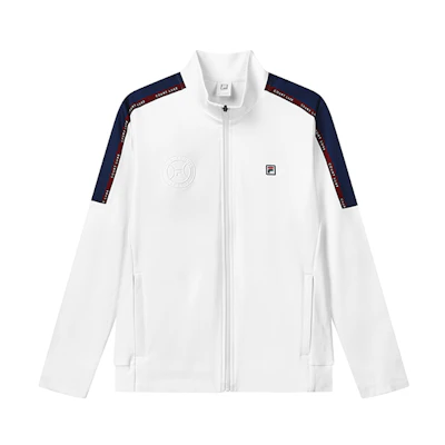FILA Embroidered Logo Knitted Track Jacket - Jade White A11M133502F-WT