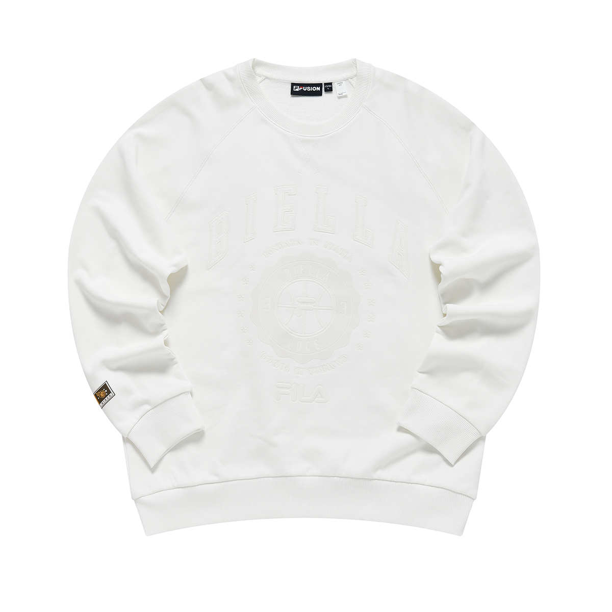 FILA Embroidered Logo Loose-Fit Crewneck Sweatshirt White - Casual Wear T11M315203F-WT