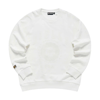 FILA Embroidered Logo Loose-Fit Crewneck Sweatshirt White - Casual Wear T11M315203F-WT