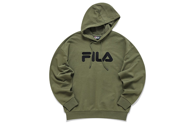 FILA Embroidered Logo Loose Fit Hoodie Green Unisex Sportswear F51U138298F-GN