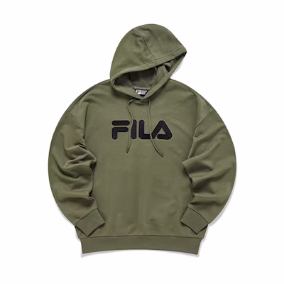 FILA Embroidered Logo Loose Fit Hoodie Green Unisex Sportswear F51U138298F-GN