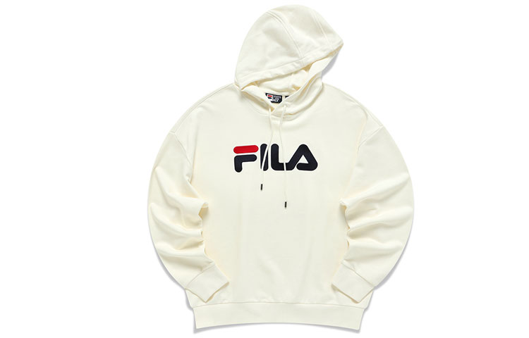 FILA Embroidered Logo Loose Fit Hoodie Pullover Unisex - White F51U138298F-IV