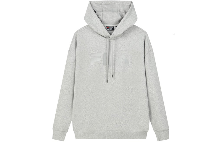 FILA Embroidered Logo Loose Hoodie Unisex White/Grey F51U138298F-MG