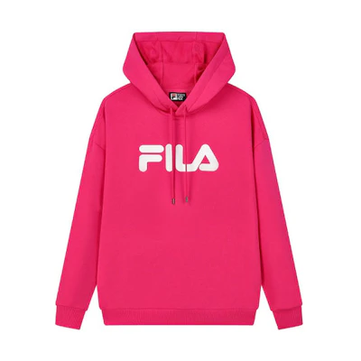 FILA Embroidered Logo Oversized Hoodie Pink - Unisex Couple Style F51U138298F-PK