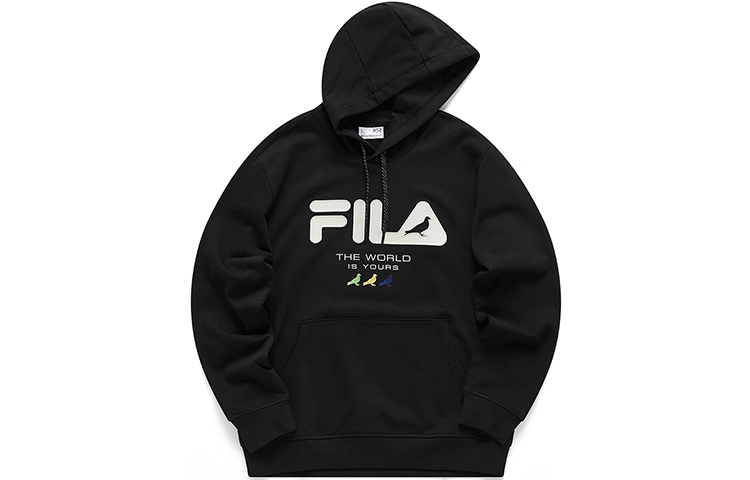 FILA Embroidered Logo Pullover Sweatshirt Black - Stylish Sportswear T11M114209F-BK