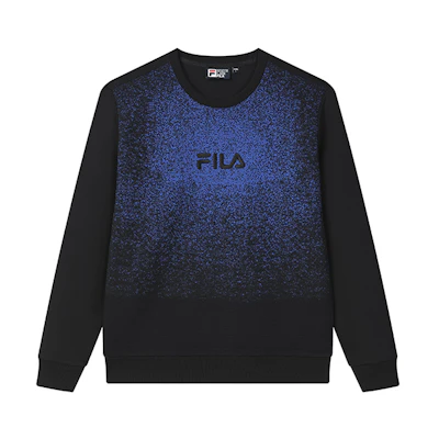 FILA Embroidered Logo Pullover Sweatshirt Men’s Casual - Jet Black F11M038224GBK