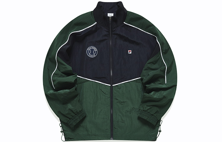 FILA Embroidered Logo Retro Colorblock Track Jacket - Green A11M213701F-DG