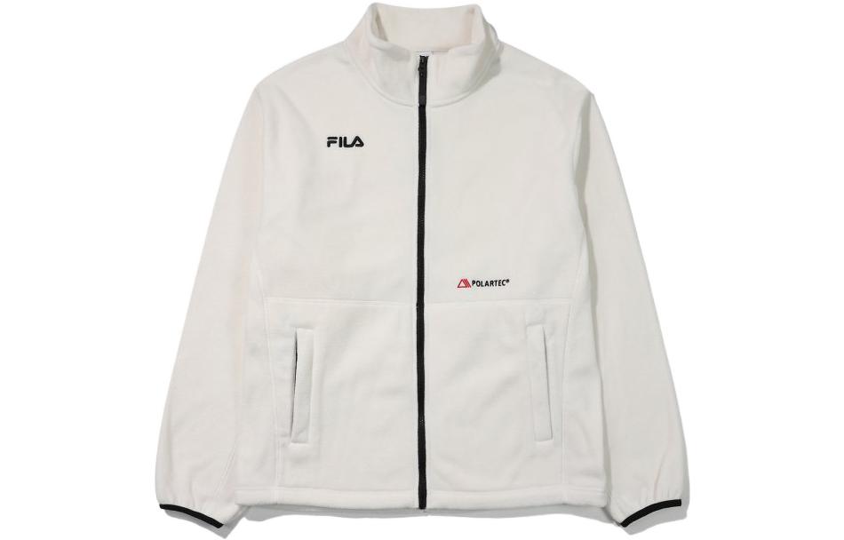 FILA Embroidered Logo Soft Zip Jacket Unisex White FS2FTE4210X-OWH