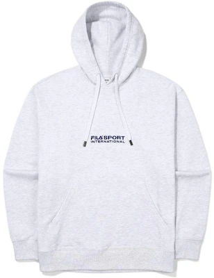 FILA 刺繡Logo男女連帽長袖休閒灰色衛衣 FS2POE3603X-WTM Buy FILA 刺繡Logo男女連帽長袖休閒灰色衛衣 FS2POE3603X-WTM