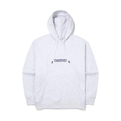 FILA Embroidered Logo Unisex Hoodie Long Sleeve Casual Grey FS2POE3603X-WTM