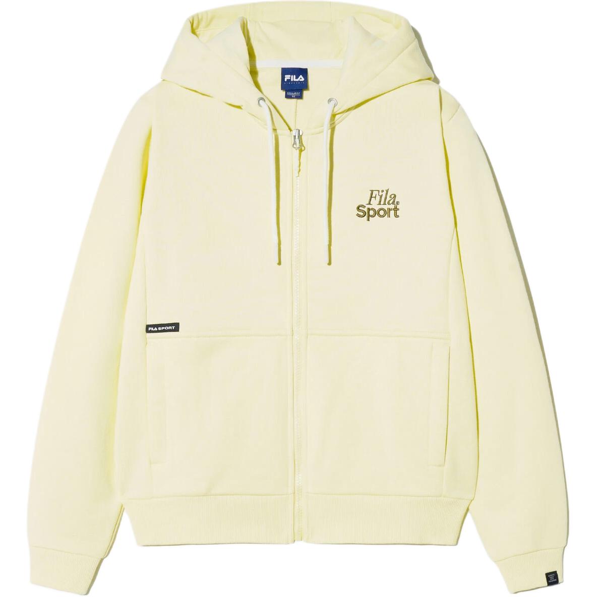 FILA Embroidered Logo Unisex Yellow Hoodie FS2FTH1101U-YEW