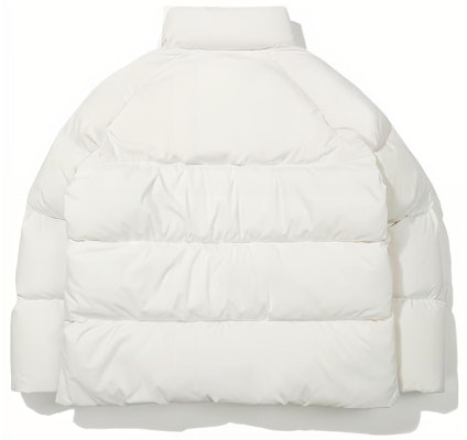 FILA Embroidered Logo White Puffer Jacket Unisex High Neck Warm Down Coat. FS2DJD4101X-CRM Lookbook FILA Embroidered Logo White Puffer Jacket Unisex High Neck Warm Down Coat. FS2DJD4101X-CRM