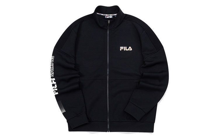 FILA Embroidered Logo Zip-Up Jacket Black T11M043501F-BK
