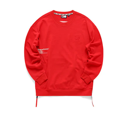FILA Embroidered Pullover Sweatshirt Crewneck - Legend Red Casual Wear T11M111214F-RD