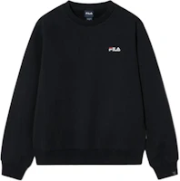 FILA Embroidered Solid Color Crewneck Sweatshirt Unisex Black FS2POH1101UBLK FILA Embroidered Solid Color Crewneck Sweatshirt Unisex Black FS2POH1101UBLK