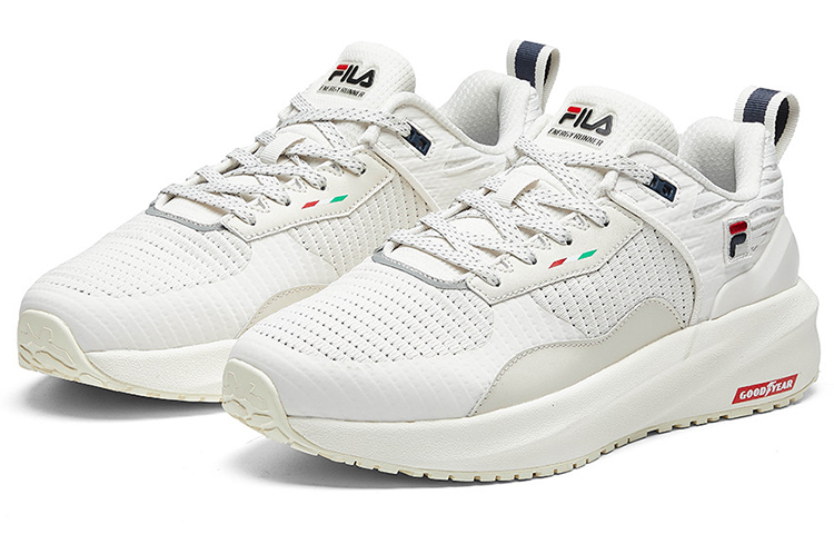 Lookbook FILA斐樂 Energy Runner 運動 防滑透氣 低筒 跑步鞋 男款 荔枝白
