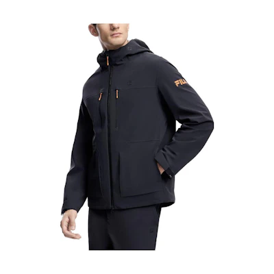 FILA EXPLORE Black Outdoor Zip-Up Hoodie Jacket. A11M347505F-BK