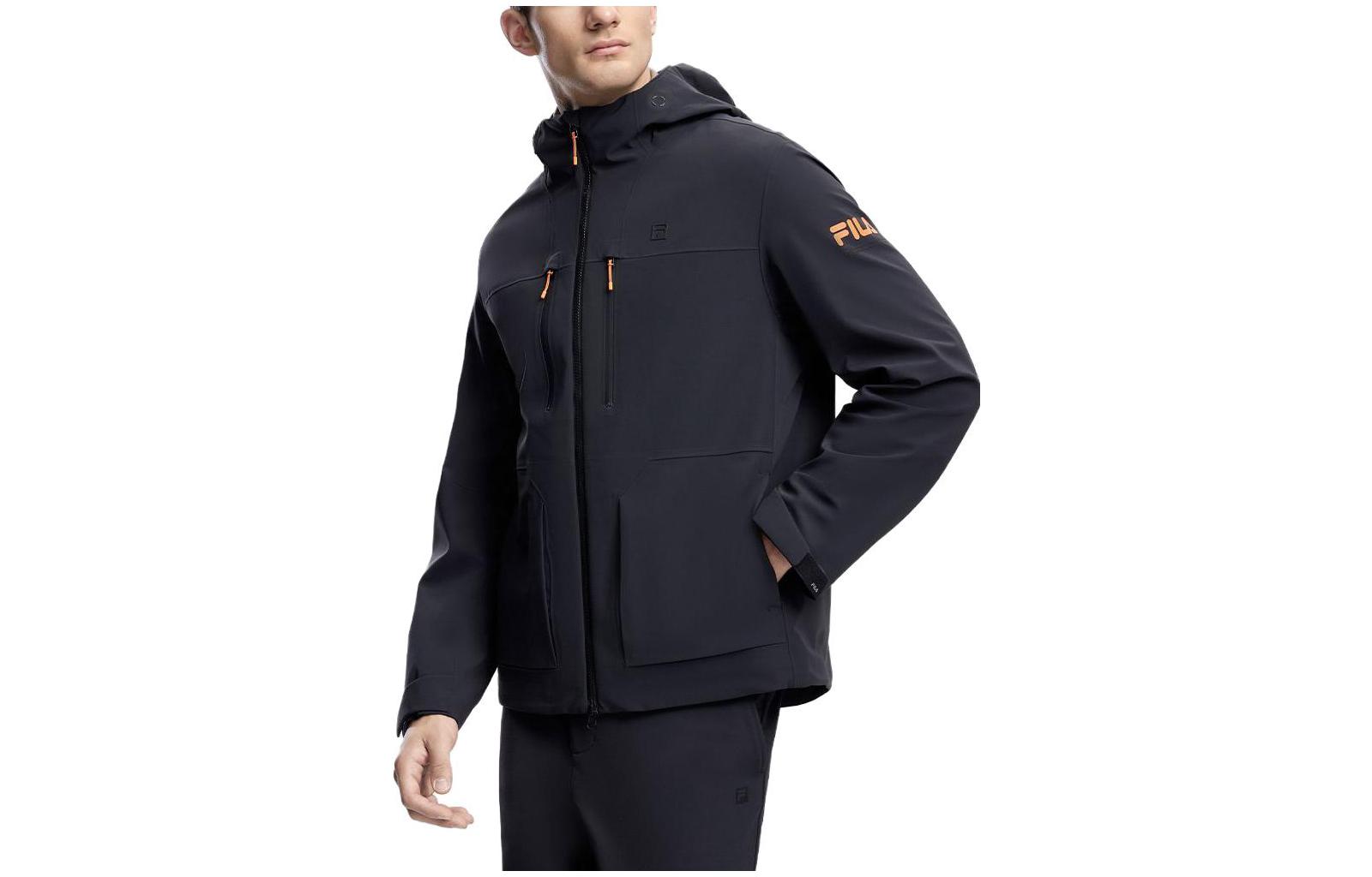 FILA EXPLORE  Black Outdoor Zip-Up Hoodie Jacket. A11M347505F-BK 圖 2