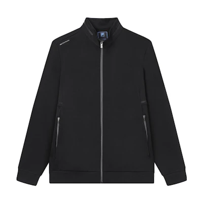 FILA Fashion Casual Knit Long-Sleeve Jacket with Stand Collar F11M332501FBK