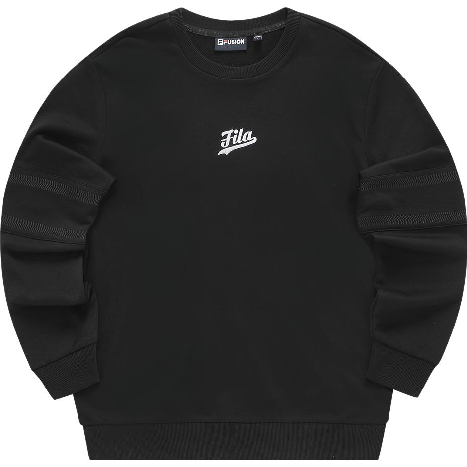 FILA Fashion Casual Long-Sleeve Pure Cotton Sweatshirt - Black T11M332205F-BK