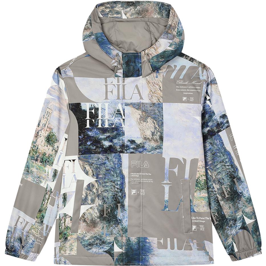 FILA Fashion Knit Full-Print Hoodie Jacket Unisex F11M348702F-ZA