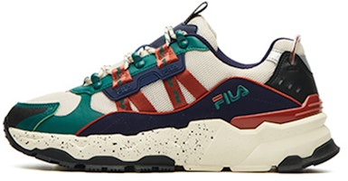 FILA Fashion Sneakers Low-Top Running Shoes Creamy/Brown/Green F12M134155FWB FILA Fashion Sneakers Low-Top Running Shoes Creamy/Brown/Green F12M134155FWB