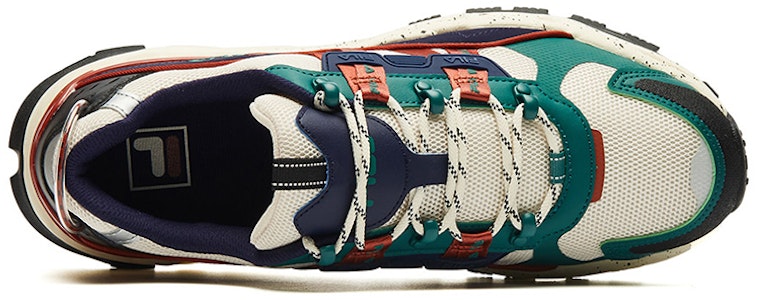 FILA ローカット ランニングシューズ クリーム/茶/緑 F12M134155FWB Shop FILA ローカット ランニングシューズ クリーム/茶/緑 F12M134155FWB