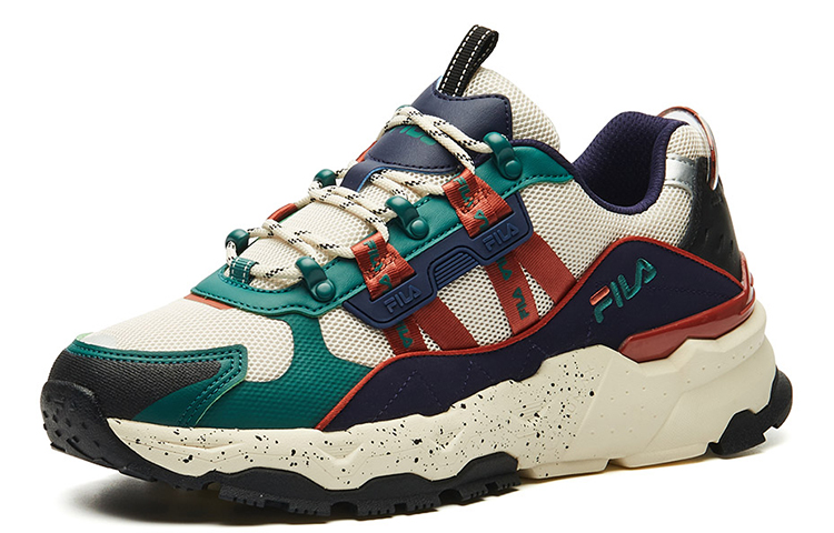 Lookbook FILA Fashion Sneakers Low-Top Running Shoes Creamy/Brown/Green F12M134155FWB