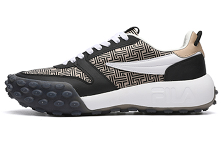FILA Fashion Sneakers Low-Top Running Shoes 'Black Beige'