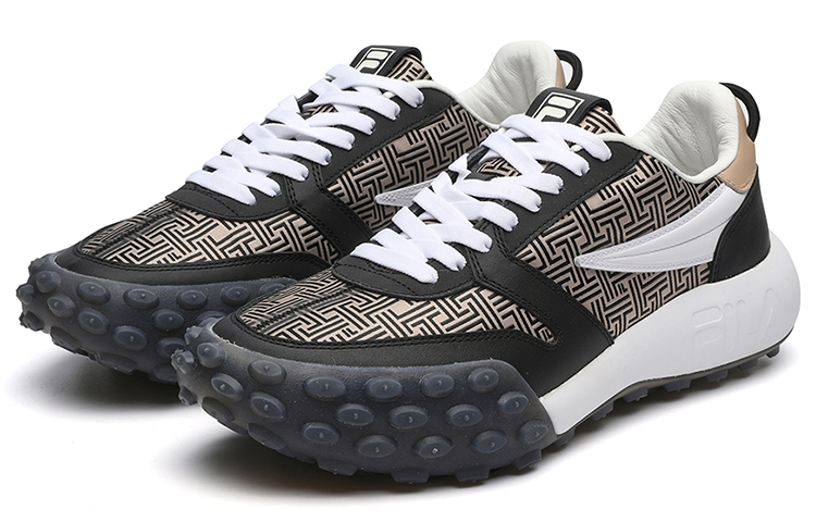 FILA Fashion Sneakers Low-Top Running Shoes 'Black Beige' 圖 2