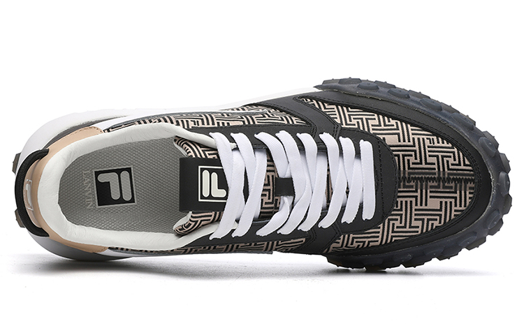 FILA Fashion Sneakers Low-Top Running Shoes 'Black Beige' 圖 3