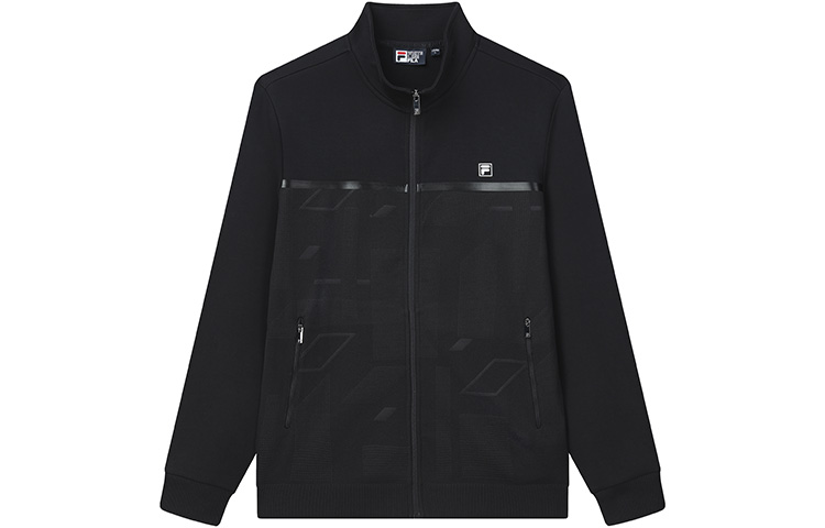 FILA Fashion Sports Casual Knit Jacket - Solid Black F11M132552F-BK