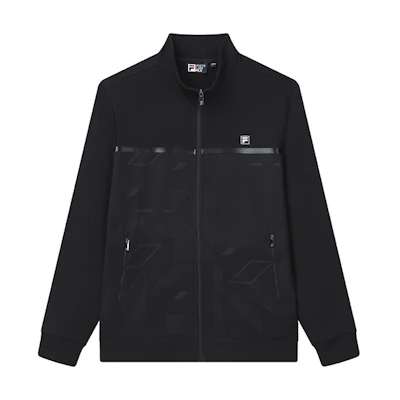 FILA Fashion Sports Casual Knit Jacket - Solid Black F11M132552F-BK