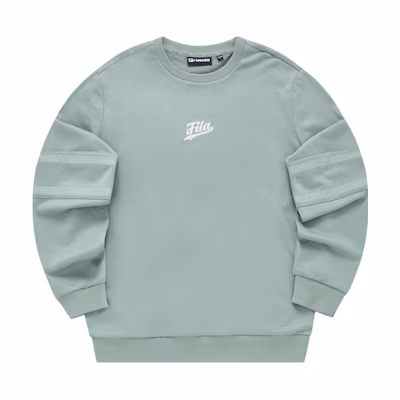 FILA Fashion Sweatshirt in Rock Gray-Green with Letter Print Design T11M332205F-TQ