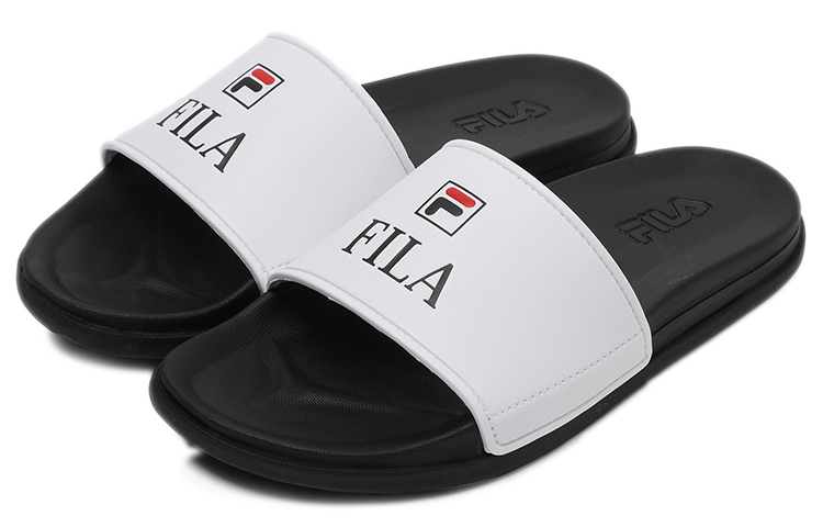FILA Fashion Thick-Soled Slippers 'Korean Version Black and White' 圖 2