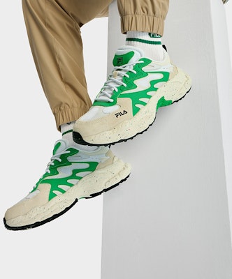 FILA斐樂 Fern 蕨草鞋 休閒搭配 防滑耐磨 低筒 老爹鞋 男款 斐樂白 2
