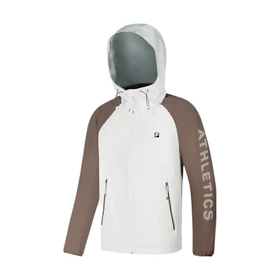 FILA Fitness Colorblock Zip-Up Hoodie Jacket Lead Pink White. A11M341705F-IV