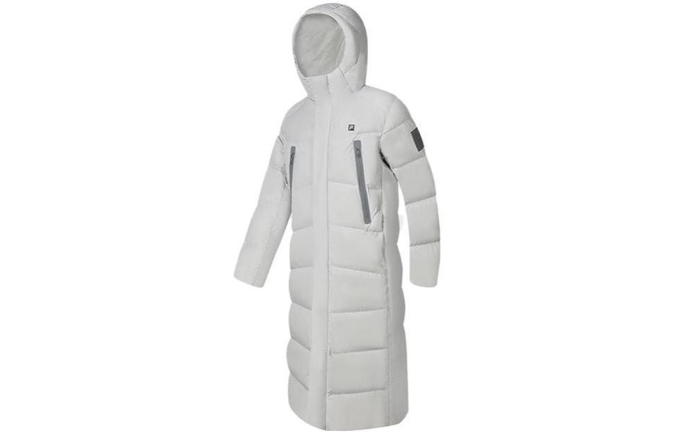 FILA Fitness  Long Puffer Jacket with Hood - Light Blue Gray. A11M341906F-GY