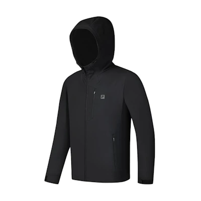 FILA Fitness Outdoor Series Casual Black Hooded Jacket. A11M441706F-BK