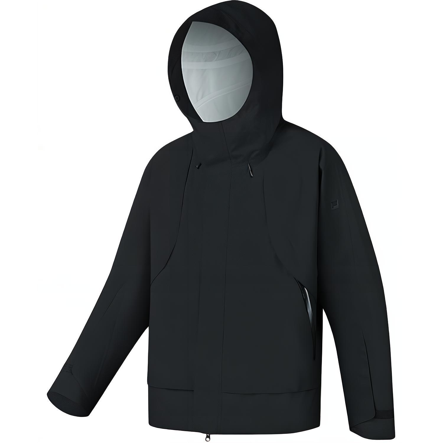 FILA Fitness Black Waterproof Windproof Breathable Hooded Hiking Jacket. A51M441703F-BK