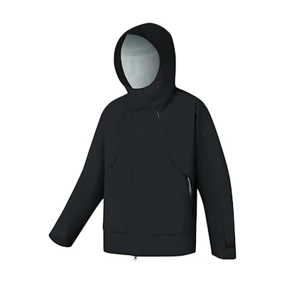 FILA Fitness Black Waterproof Windproof Breathable Hooded Hiking Jacket. A51M441703F-BK
