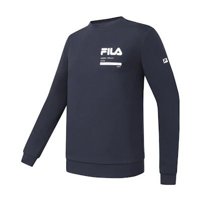 FILA Fitness Blue Pullover Sweatshirt - Fall Athletic Running Top A11M341204FNV