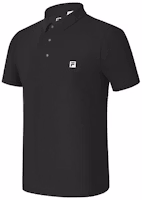 FILA Fitness Classic Retro Soft Knit Polo Shirt - Black A11M521118F-BK FILA Fitness Classic Retro Soft Knit Polo Shirt - Black A11M521118F-BK