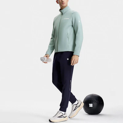 FILA 健身系列藍灰配色印花長袖外套 A11M341501R-BU Sizing FILA 健身系列藍灰配色印花長袖外套 A11M341501R-BU