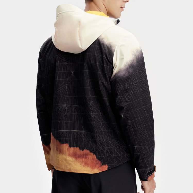 Shop FILA 漸層拉鏈連帽外套 全版印花運動服。 A11M411709F-ZA