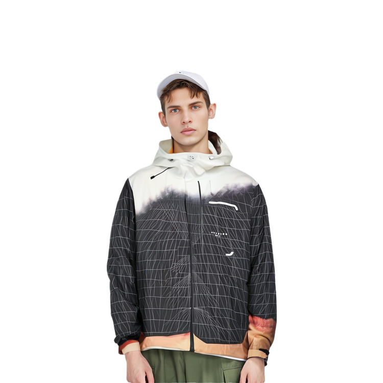 Details for FILA 漸層拉鏈連帽外套 全版印花運動服。 A11M411709F-ZA